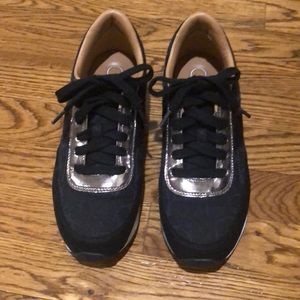 Black and metallic Calvin Klein sneakers